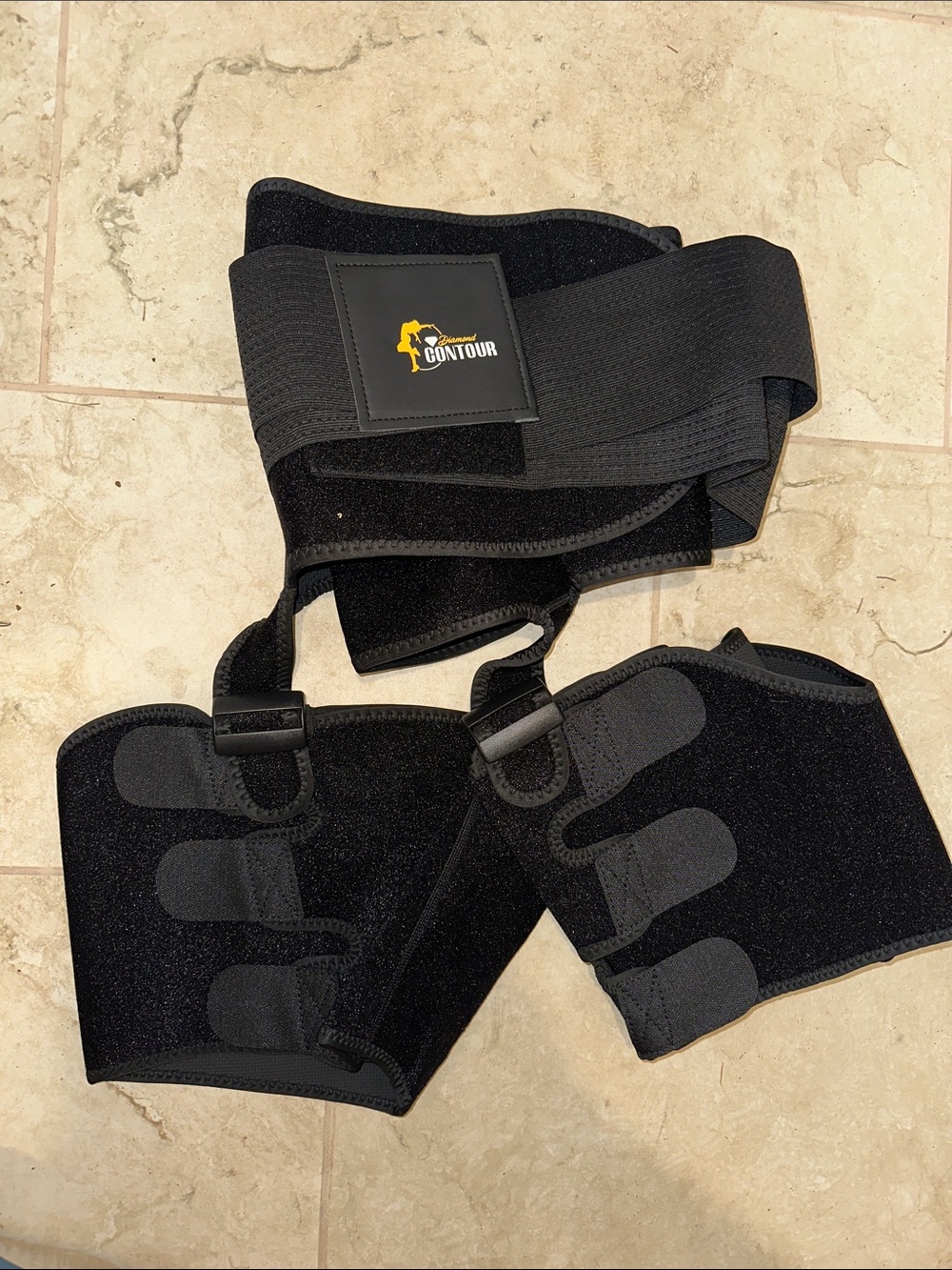 Black Diamond Belt and Thigh Wrap Set